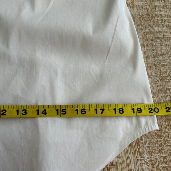 Ann Taylor White Blouse/Shirt/Top Mandarin Collar Sequins Long Sleeves Size 6 - Picture 8 of 11